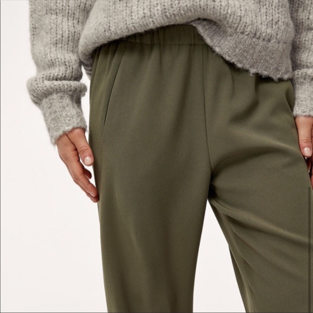 Babaton Olive Green Dexter Pant